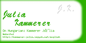 julia kammerer business card